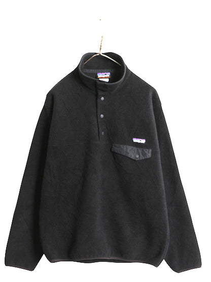 パタゴニア シンチラ スナップT メンズ S / 古着 07年製 アウトドア プルオーバー フリース ジャケット ブルゾン ジャンパー ハイネック 黒