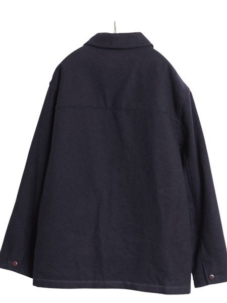 90s ポロ ラルフローレン ハンティング ジャケット メンズ XL / オールド メルトン ウール ダブル マッキーノ クルーザー 大きいサイズ 紺