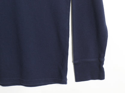 ポロ ラルフローレン 長袖 サーマル Tシャツ メンズ XXL / ロンT ワッフル カットソー ワンポイント ストレッチ インナー 大きいサイズ 紺