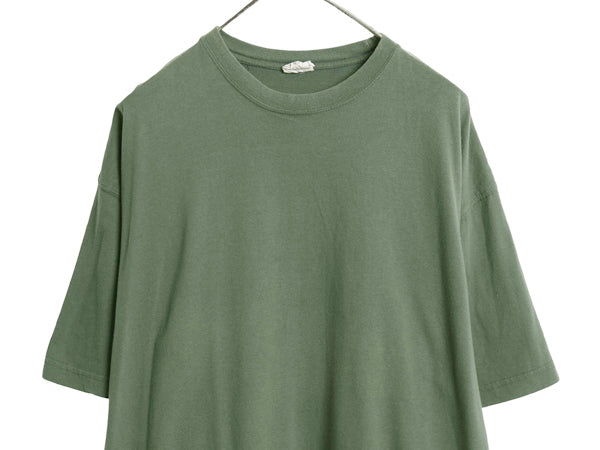 90s オールド ギャップ 無地 半袖 Tシャツ メンズ L / ヘビーウェイト コットン ブランク クルーネック トップス ゆったり カットソー 緑