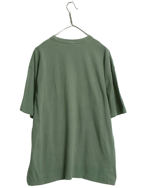 90s オールド ギャップ 無地 半袖 Tシャツ メンズ L / ヘビーウェイト コットン ブランク クルーネック トップス ゆったり カットソー 緑