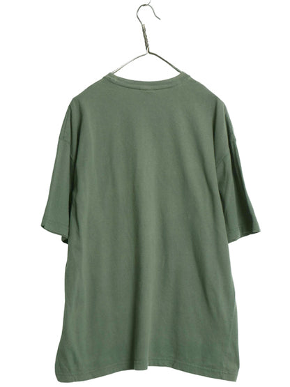 90s オールド ギャップ 無地 半袖 Tシャツ メンズ L / ヘビーウェイト コットン ブランク クルーネック トップス ゆったり カットソー 緑