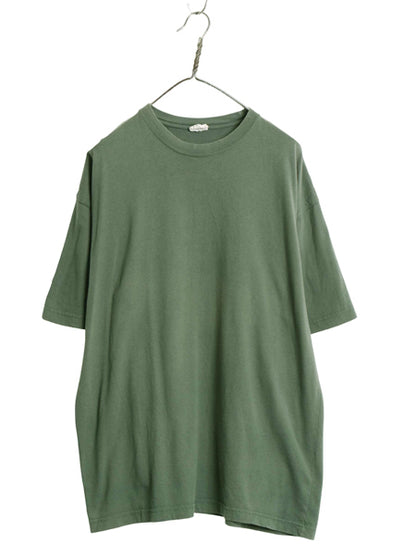 90s オールド ギャップ 無地 半袖 Tシャツ メンズ L / ヘビーウェイト コットン ブランク クルーネック トップス ゆったり カットソー 緑
