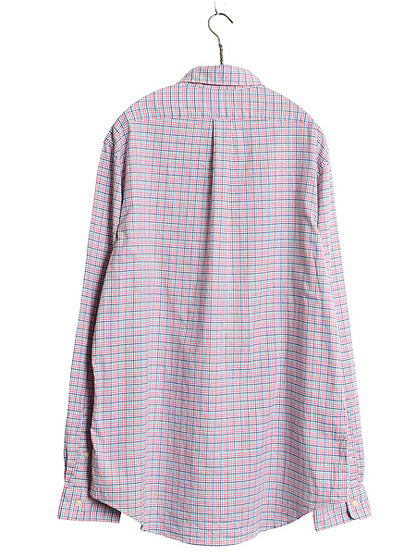 ラルフローレン チェック 長袖 ボタンダウン シャツ メンズ L / ポロ コットン 長袖シャツ ワイシャツ ワンポイント シンプル カジュアル