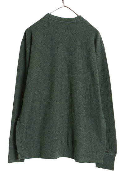 エルエルビーン ヘンリーネック 長袖 Tシャツ メンズ L 古着 TRADITIONAL FIT 無地 ロンT アンダーシャツ 2レイヤー カットソー グリーン