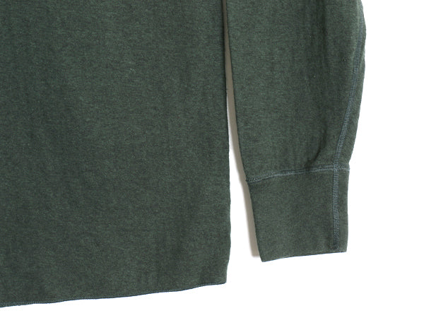 エルエルビーン ヘンリーネック 長袖 Tシャツ メンズ L 古着 TRADITIONAL FIT 無地 ロンT アンダーシャツ 2レイヤー カットソー グリーン