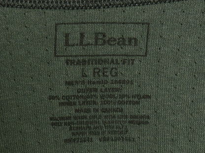 エルエルビーン ヘンリーネック 長袖 Tシャツ メンズ L 古着 TRADITIONAL FIT 無地 ロンT アンダーシャツ 2レイヤー カットソー グリーン