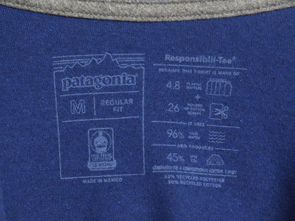 パタゴニア 両面 プリント 長袖 Tシャツ メンズ M 古着 20年製 アウトドア ロンT ロングスリーブ グラフィック アート イラスト カットソー