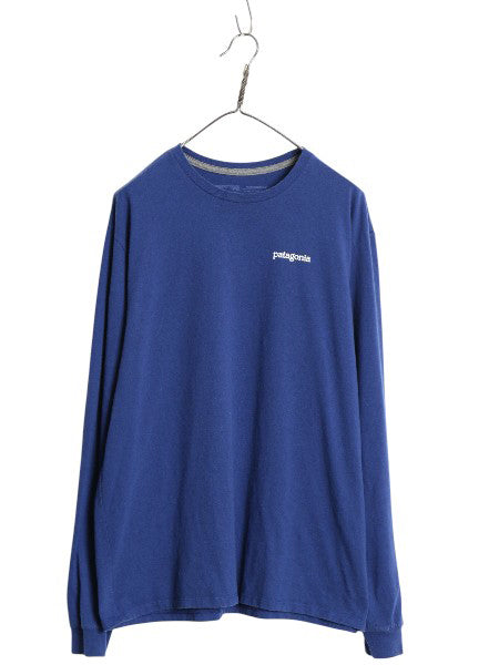 パタゴニア 両面 プリント 長袖 Tシャツ メンズ M 古着 20年製 アウトドア ロンT ロングスリーブ グラフィック アート イラスト カットソー