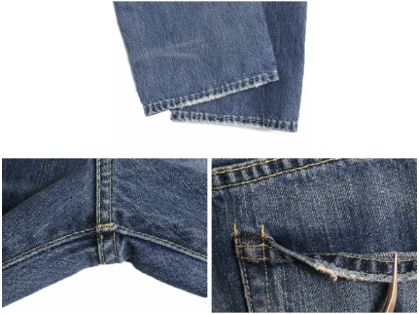 ポロ ラルフローレン デニム パンツ メンズ 32 32 / ヴィンテージ 加工 ジーンズ ジーパン ストレート 革パッチ ボトムス ヒゲ アタリ 赤耳