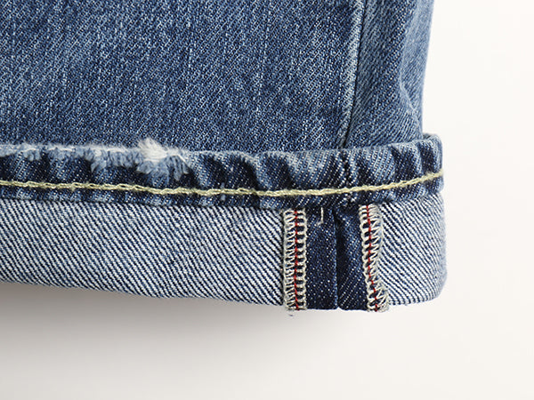 ポロ ラルフローレン デニム パンツ メンズ 32 32 / ヴィンテージ 加工 ジーンズ ジーパン ストレート 革パッチ ボトムス ヒゲ アタリ 赤耳