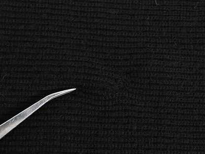 ポロ ラルフローレン フリンジ付き マフラー メンズ レディース 古着 メリノ ウール リブ編み ワンポイント シンプル ブラック 防寒 ロング