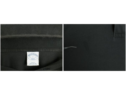 ブルックスブラザーズ 鹿の子 半袖 ポロシャツ メンズ L 半袖シャツ ワンポイント カットソー トップス コットン スリム フィット ブラック