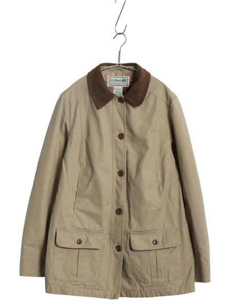 00s エルエルビーン ハンティング ジャケット レディース S 古着 オールド カバーオール ハーフ コート フランネル チェック ライナー付き