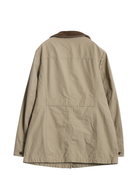 00s エルエルビーン ハンティング ジャケット レディース S 古着 オールド カバーオール ハーフ コート フランネル チェック ライナー付き