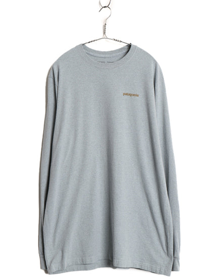パタゴニア 両面 プリント 長袖 Tシャツ メンズ L 18年製 アウトドア ロングスリーブ フライング フィッシュ グラフィック アート イラスト