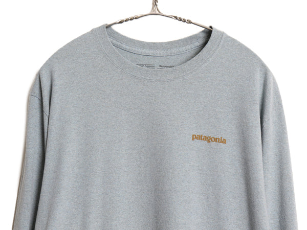 パタゴニア 両面 プリント 長袖 Tシャツ メンズ L 18年製 アウトドア ロングスリーブ フライング フィッシュ グラフィック アート イラスト