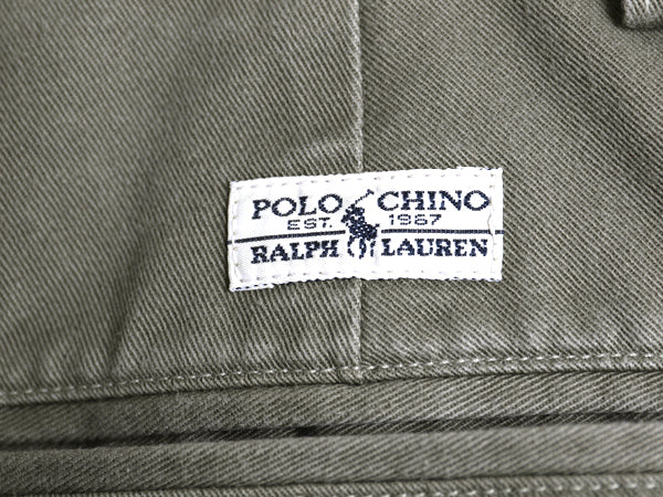 90s USA製 ポロ ラルフローレン コットン チノ パンツ 34 34 古着 オールド スラックス チノパン ストレート ツータック ポロチノ ボトムス
