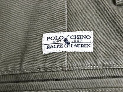 90s USA製 ポロ ラルフローレン コットン チノ パンツ 34 34 古着 オールド スラックス チノパン ストレート ツータック ポロチノ ボトムス