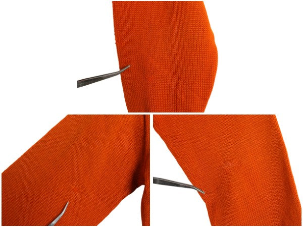 40s ★ SAND KNIT ウール ニット カーディガン メンズ S 程/ 古着 ヴィンテージ カレッジ レタード アワード セーター パチポケ オレンジ