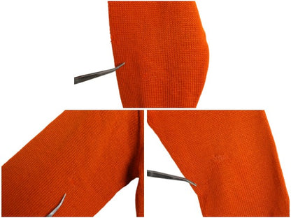 40s ★ SAND KNIT ウール ニット カーディガン メンズ S 程/ 古着 ヴィンテージ カレッジ レタード アワード セーター パチポケ オレンジ