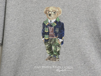 ポロベア ポロ ラルフローレン プリント 半袖 Tシャツ メンズ L キャラクター コットン カットソー シングルステッチ シンプル トップス 灰