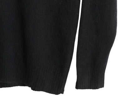 ポロ ラルフローレン Vネック ニット セーター メンズ XL ウール カシミヤ 長袖ニット ワンポイント 大きいサイズ シンプル ブラック 薄手