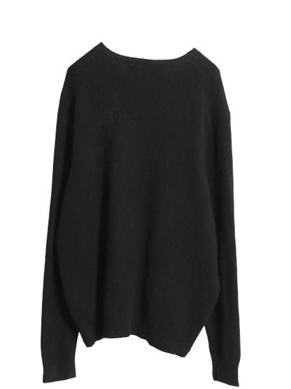 ポロ ラルフローレン Vネック ニット セーター メンズ XL ウール カシミヤ 長袖ニット ワンポイント 大きいサイズ シンプル ブラック 薄手