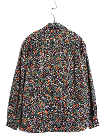 90s オールド ギャップ 花柄 長袖 シャツ レディース M / オールド 旧タグ ブラウス 総柄 マルチカラー コットン ポケット付き カジュアル