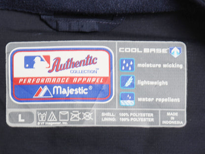レッドソックス ナイロン 2WAY コンバーチブル ジャケット メンズ L / MLB オフィシャル マジェスティック 袖 脱着 ウィンドブレーカー 紺