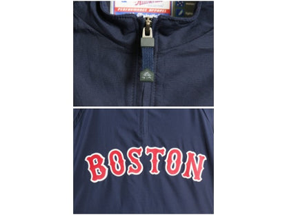 レッドソックス ナイロン 2WAY コンバーチブル ジャケット メンズ L / MLB オフィシャル マジェスティック 袖 脱着 ウィンドブレーカー 紺