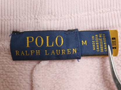 ポロ ラルフローレン ポケット付き スウェット パンツ レディース M / 裏起毛 トレーナー ワンポイント イージーパンツ 薄手 裾リブ ピンク