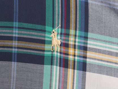 90s ラルフローレン マドラス チェック 長袖 ボタンダウン シャツ メンズ L / 古着 オールド ポロ コットン マルチカラー カジュアル 薄手