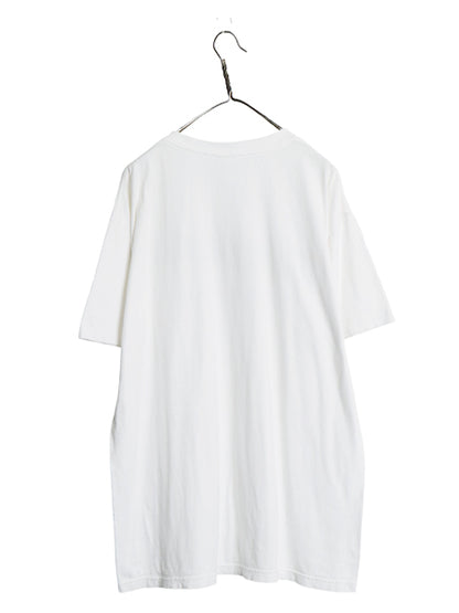 90s 企業 ロゴ プリント 半袖 Tシャツ メンズ XL 当時物 オールド ヘビーウェイト コットン ミルキーウェイ チョコレート 大きいサイズ 白