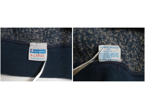 70s USA製 チャンピオン 2段 カレッジ プリント スウェット パーカー XL 小さめ メンズ M レディース L 程 ヴィンテージ トレーナー 裏起毛