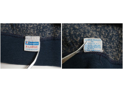 70s USA製 チャンピオン 2段 カレッジ プリント スウェット パーカー XL 小さめ メンズ M レディース L 程 ヴィンテージ トレーナー 裏起毛