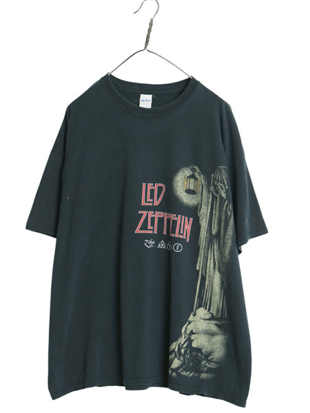 レッドツェッペリン プリント Tシャツ メンズ 2XL / オールド オフィシャル バンド ロック イラスト アート グラフィック 黒 大きいサイズ
