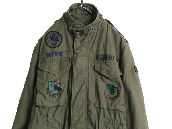 80s 米軍実物 USAF M-65 フィールド ジャケット SMALL X-SHORT / 84年製 ヴィンテージ ミリタリー 軍物 3rd ブラス ジャンパー フルパッチ