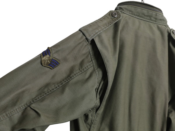 80s 米軍実物 USAF M-65 フィールド ジャケット SMALL X-SHORT / 84年製 ヴィンテージ ミリタリー 軍物 3rd ブラス ジャンパー フルパッチ