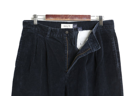 00s オールド ギャップ 太畝 コーデュロイ パンツ メンズ 34 32 / ストレート ツータック コットン スラックス ボトムス 裾ダブル ゆったり