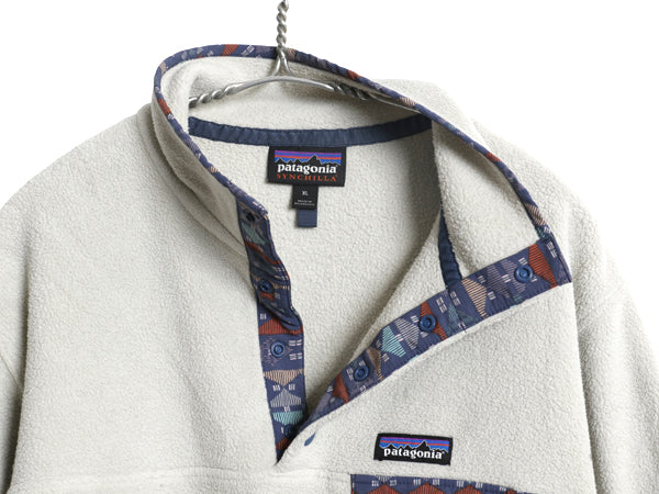 パタゴニア ライトウェイト シンチラ スナップT レディース XL / 18年製 総柄 フリース プルオーバー ジャケット ジャンパー 大きいサイズ