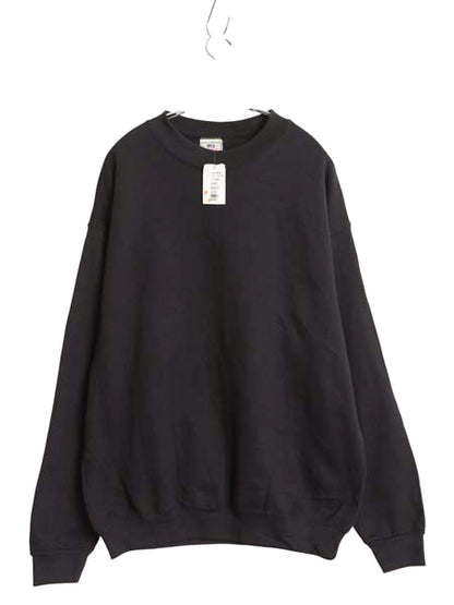 デットストック 90s USA製 リー 無地 スウェット メンズ レディース L / オールド トレーナー 裏起毛 ブランク トップス ブラック シンプル