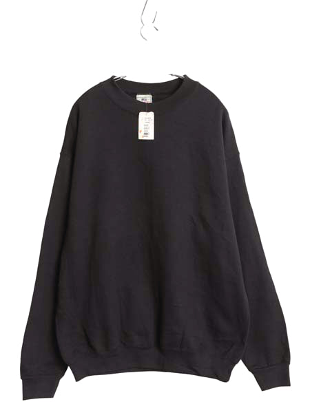 デットストック 90s USA製 リー 無地 スウェット メンズ レディース L / オールド トレーナー 裏起毛 ブランク トップス ブラック シンプル