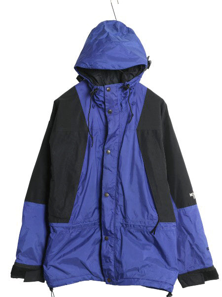 90s ノースフェイス ゴアテックス ナイロン マウンテンライト ジャケット メンズ S 程 オールド 中綿 マウンテンパーカー ジャンパー 青 黒