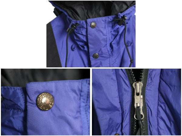 90s ノースフェイス ゴアテックス ナイロン マウンテンライト ジャケット メンズ S 程 オールド 中綿 マウンテンパーカー ジャンパー 青 黒