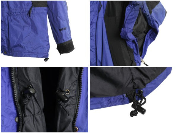 90s ノースフェイス ゴアテックス ナイロン マウンテンライト ジャケット メンズ S 程 オールド 中綿 マウンテンパーカー ジャンパー 青 黒