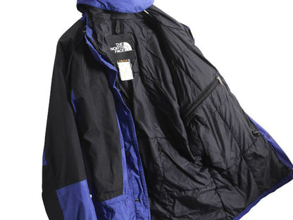 90s ノースフェイス ゴアテックス ナイロン マウンテンライト ジャケット メンズ S 程 オールド 中綿 マウンテンパーカー ジャンパー 青 黒