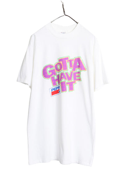 デッドストック 90s USA製 ペプシ イラスト プリント Tシャツ メンズ XL 新品 オールド 企業 グラフィック シングルステッチ 大きいサイズ