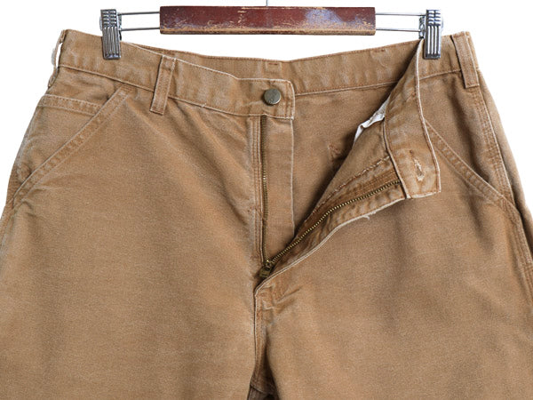 US企画 カーハート ダック ペインター ショートパンツ メンズ 34 / コットン ショーツ 短パン ハーフパンツ ワーク ヘビーウェイト 廃盤 茶