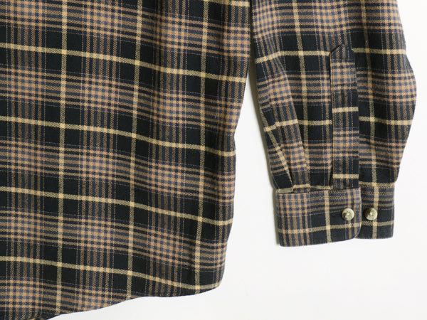 エルエルビーン チェック 長袖 ボタンダウン フランネル シャツ メンズ L 古着 ネルシャツ コットン ポケット付き アウトドア マルチカラー